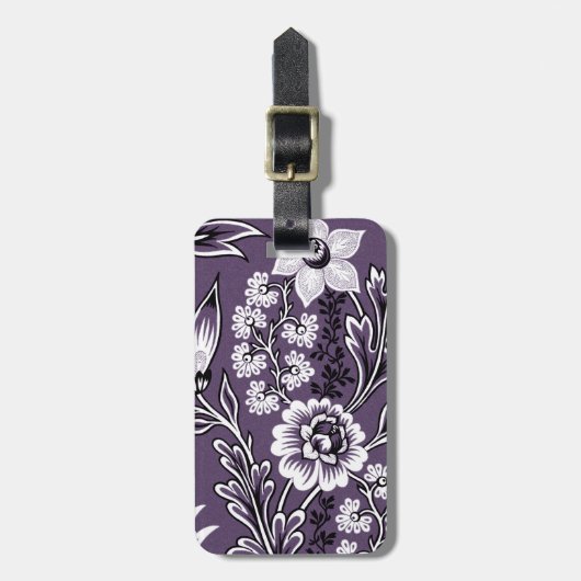 Fantastic Flowers (Plum) Fine Art Bagagelabel (Voorkant verticaal)