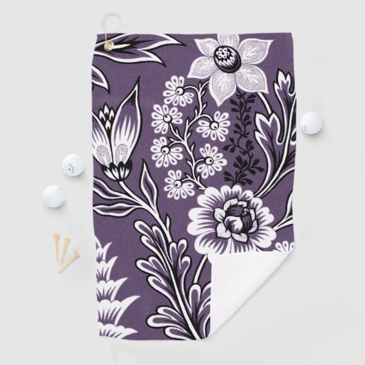 Fantastic Flowers (Plum) Fine Art Golfhanddoek (Insitu)