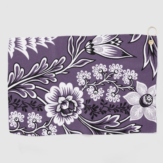 Fantastic Flowers (Plum) Fine Art Golfhanddoek (Horizontaal)