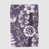 Fantastic Flowers (Plum) Fine Art Golfhanddoek (Voorkant)