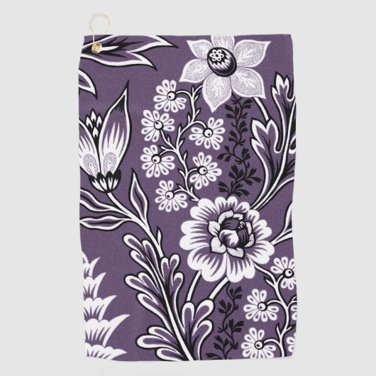 Fantastic Flowers (Plum) Fine Art Golfhanddoek (Voorkant)