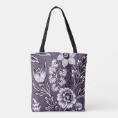 Fantastic Flowers (Plum) Fine Art Tote Bag (Achterkant)