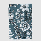 Fantastic Flowers (Slate Teal) Fine Art Golfhanddoek (Voorkant)
