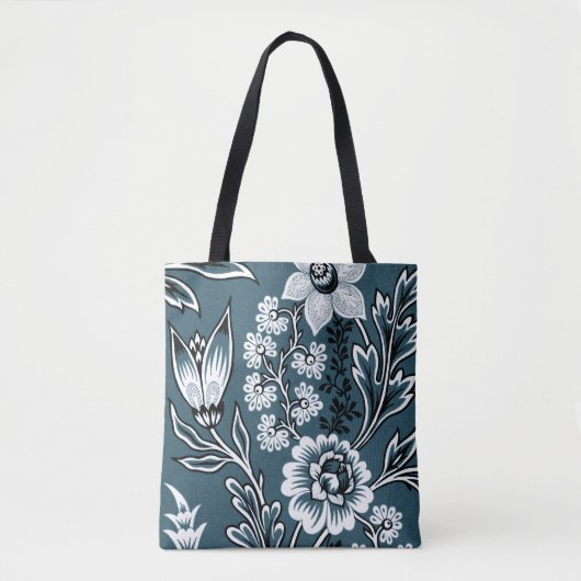 Fantastic Flowers (Slate Teal) Fine Art Tote Bag (Voorkant)