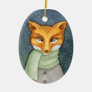 Fantastic Fox Kerstversiering Keramisch Ornament
