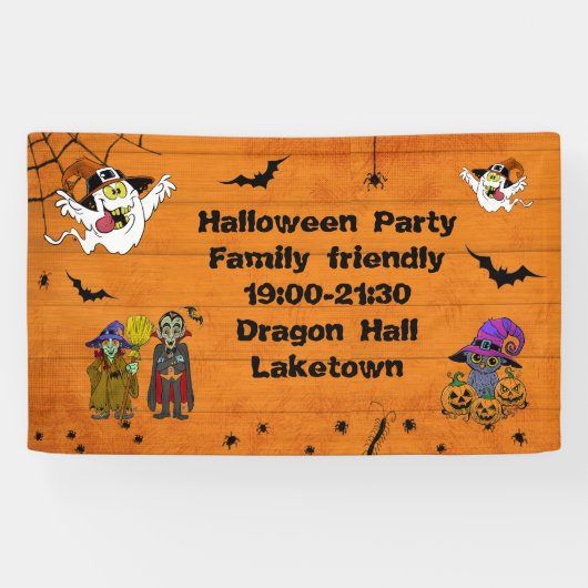 Fantastic Halloween nodigt kinderen uit Spandoek (Horizontaal)