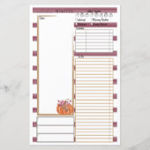 Fantastic Herfst Note Note Day Viewer Planner Inse (Achterkant)