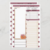 Fantastic Herfst Note Note Day Viewer Planner Inse (Voorkant / Achterkant)