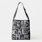 Fantastic Letters Black Crossbody Crossbody Tas (Achterkant)