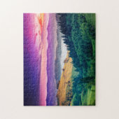 Fantastic Morning Mountain Landscape. Overcast Legpuzzel (Verticaal)
