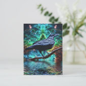 Fantastic Night Raven Briefkaart (Staand voorkant)
