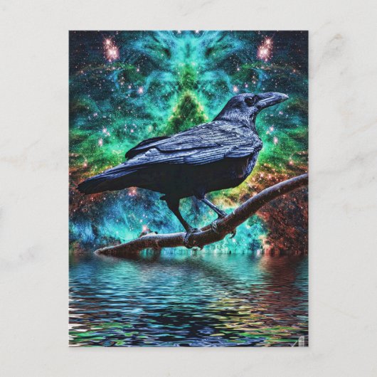 Fantastic Night Raven Briefkaart (Voorkant)