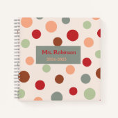 Fantastic personalized retro teacher diary  notitieboek (Voorkant)