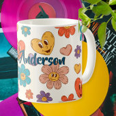 Fantastic personalized retro teacher mug with name koffiemok