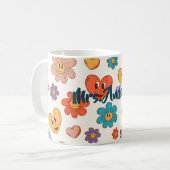 Fantastic personalized retro teacher mug with name koffiemok (Voorkant links)