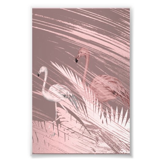 Fantastic Pink Flamingo Poster in Tropical Forest (Voorkant)