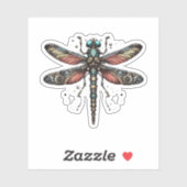 Fantastic Steampunk Dragonfly T-Shirt Sticker (Vel)