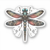 Fantastic Steampunk Dragonfly T-Shirt Sticker (Voorkant)