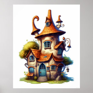 Fantastic Tale Cottage House Poster