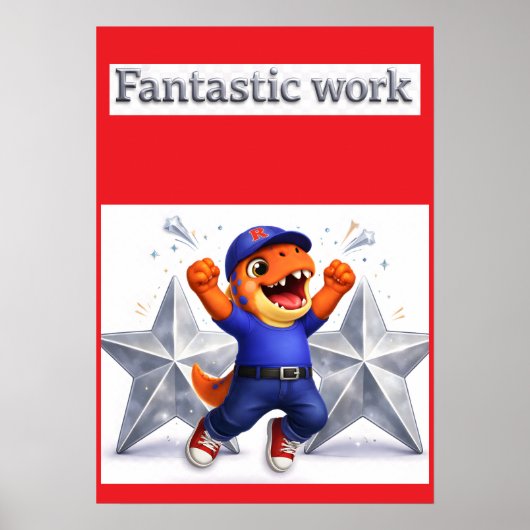 Fantastic work, silver multi star achievement post poster (Voorkant)