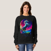 Fantastical Colorful Unicorn Wilderness Trui (Voorkant volledig)