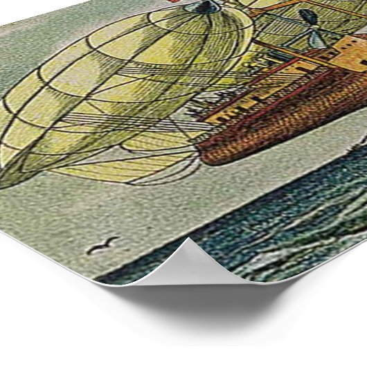  - Fantastical Flying Machine uit Frankrijk, Poster (Hoek)