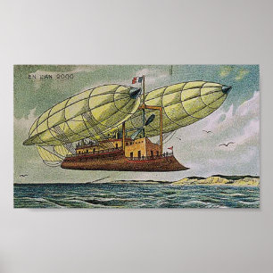  - Fantastical Flying Machine uit Frankrijk, Poster