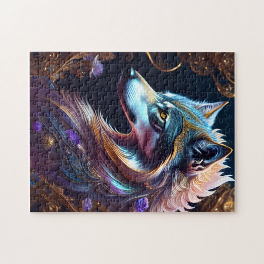 Fantastical Starry Wolf Legpuzzel (Horizontaal)