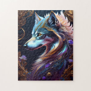 Fantastical Starry Wolf Legpuzzel