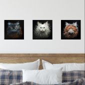FANTASTICATS Ragdoll Angora Ginger Kat Portretten Muurkunst Sets (Slaapkamer)