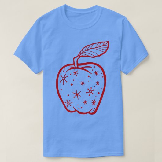 FantasticFox Apple met Sterren Rood T-shirt (Design voorkant)