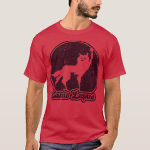 FantasticFox Wolf Canis Lupus Retro Plum T-shirt