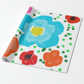 Fantastiek Helder Abstract Bloemig Inpakpapier (Uitgerold)