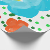 Fantastiek Helder Abstract Bloemig Inpakpapier (Hoek)