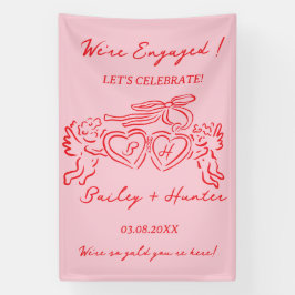 Fantastiek Persoonlijk Verlovingsbord voor Koppels Spandoek