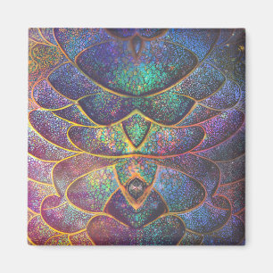 Fantastieke Abstracte Draak Schubben Koele Fractal Magneet