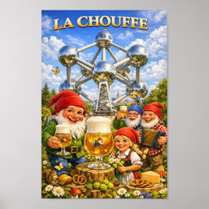 Fantastieke Brusselse Chouffe Biervieringsposter Poster