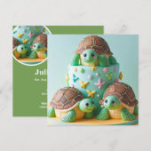 FANTASTIEKE SCHILDPAD VERJAARDAGSTAART  KAART (Voorkant / Achterkant)