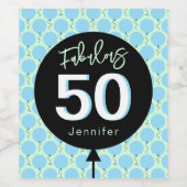 Fantastisch 50 verjaardagsfeestje wijn etiket (Enkel label)