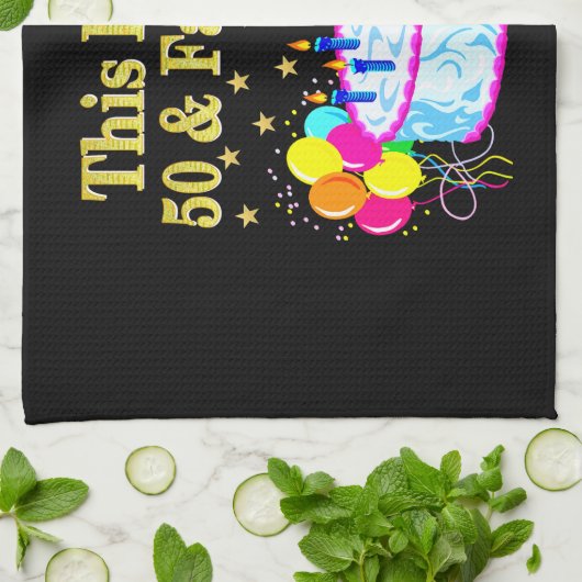 FANTASTISCH 50E FEESTVIERING ONTWERP THEEDOEK (Gevouwen)