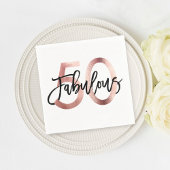 Fantastisch 50ste | Modern Elegant Roos Goud Verja Servet