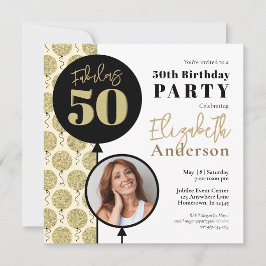 Fantastisch 50ste verjaardag goud (Voorkant)