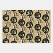 Fantastisch 50ste verjaardag goud inpakpapier vel (Voorkant 3)