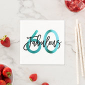 Fantastisch 60ste | Blauwgroen Groen Modern Elegan Servet (Insitu)