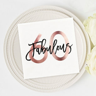 Fantastisch 60ste Roos Gold Modern Elegant Birth Servet