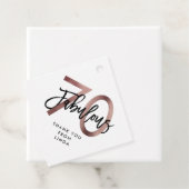 Fantastisch 70e | Modern Elegant Roos Goud Verjaar Bedankjes Labels (In situ)