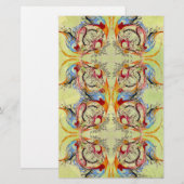 Fantastisch Abstract plakboekpapier Bleek groen Briefpapier (Voorkant / Achterkant)