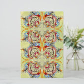 Fantastisch Abstract plakboekpapier Bleek groen Briefpapier (Staand voorkant)