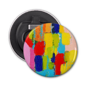 Fantastisch Abstract schilderen door Kris Taylor Button Flesopener
