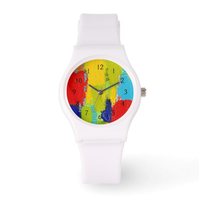 Fantastisch Abstract schilderen door Kris Taylor Horloge (Voorkant)